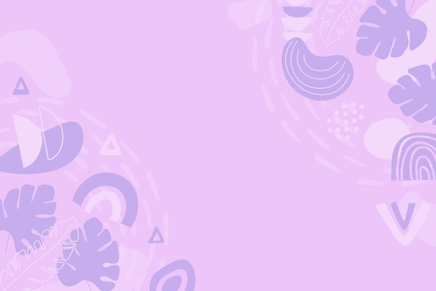 Fondo de color pastel de diseño plano dibujado a mano