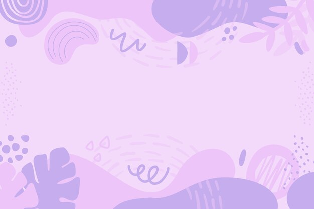 Fondo de color pastel de diseño plano dibujado a mano