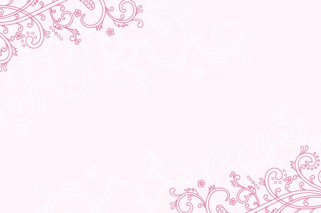 Fondo de color rosa suave con diseño de estilo indio