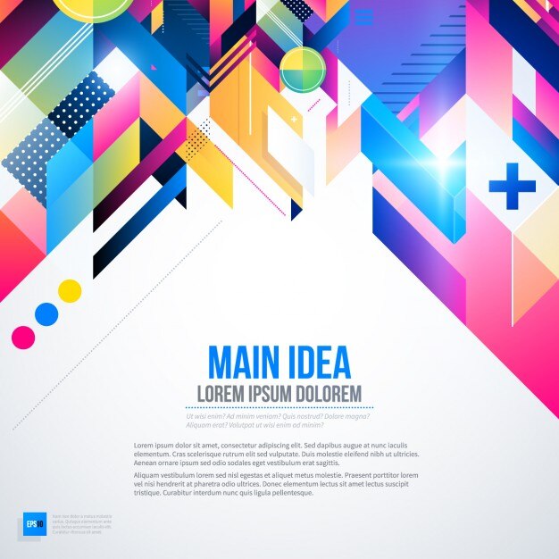 Fondo con colores brillantes y estilo abstracto 