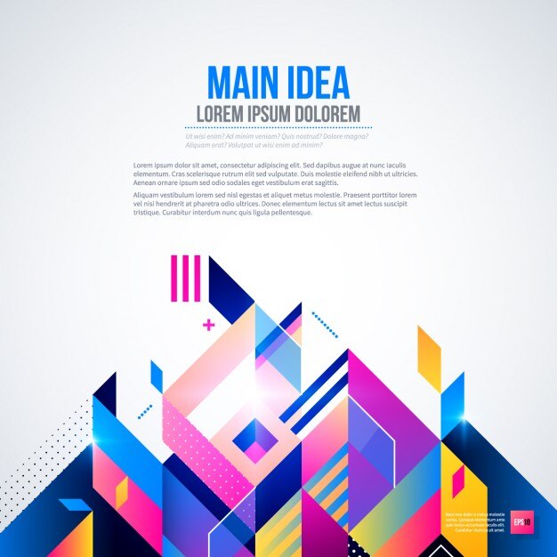Fondo con colores brillantes y estilo geométrico