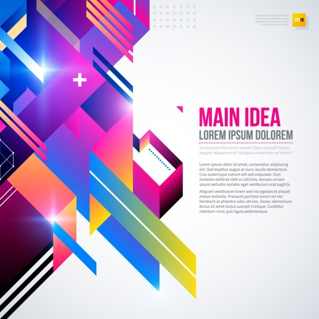 Fondo con colores brillantes y formas geométricas