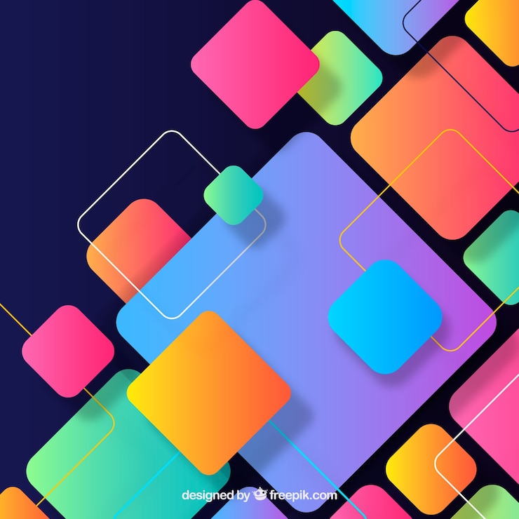 Vector gratuito fondo de colores con formas