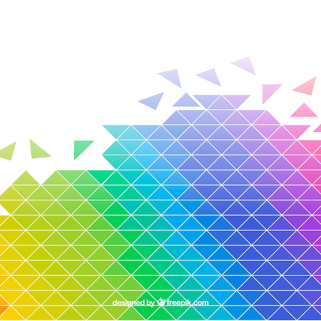 Vector gratuito fondo colorido abstracto con triángulos