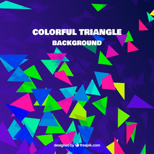 Vector gratuito fondo colorido abstracto con triángulos
