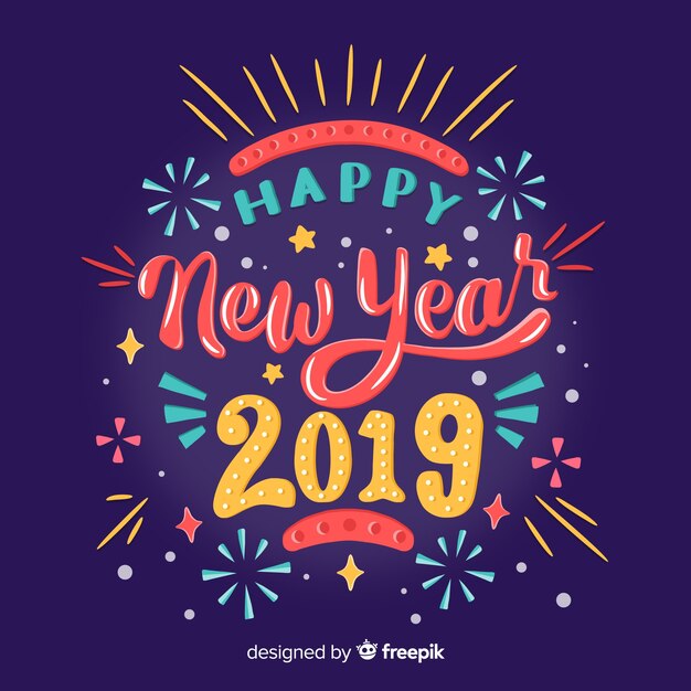 Fondo colorido de año nuevo