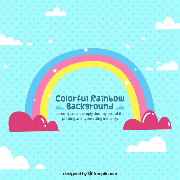 El fondo colorido del arco iris