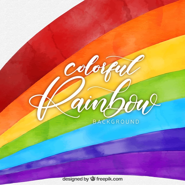 El fondo colorido del arco iris