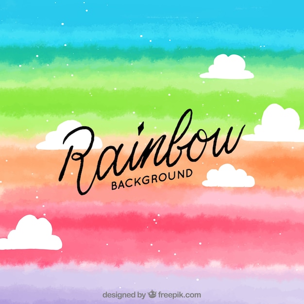 El fondo colorido del arco iris