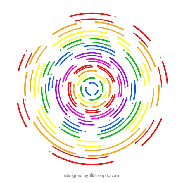 El fondo colorido del arco iris
