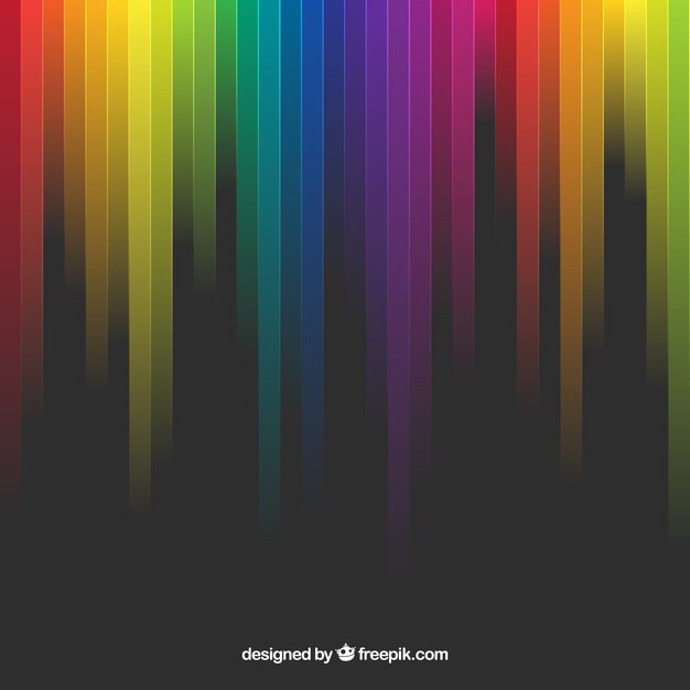 El fondo colorido del arco iris