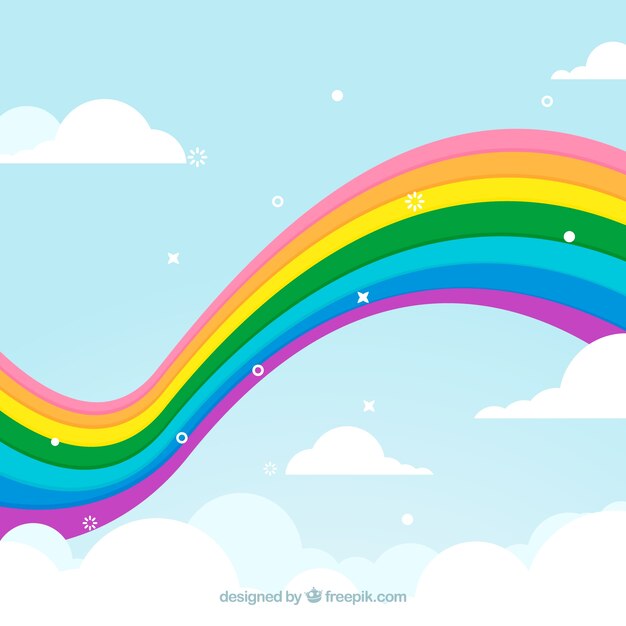 El fondo colorido del arco iris