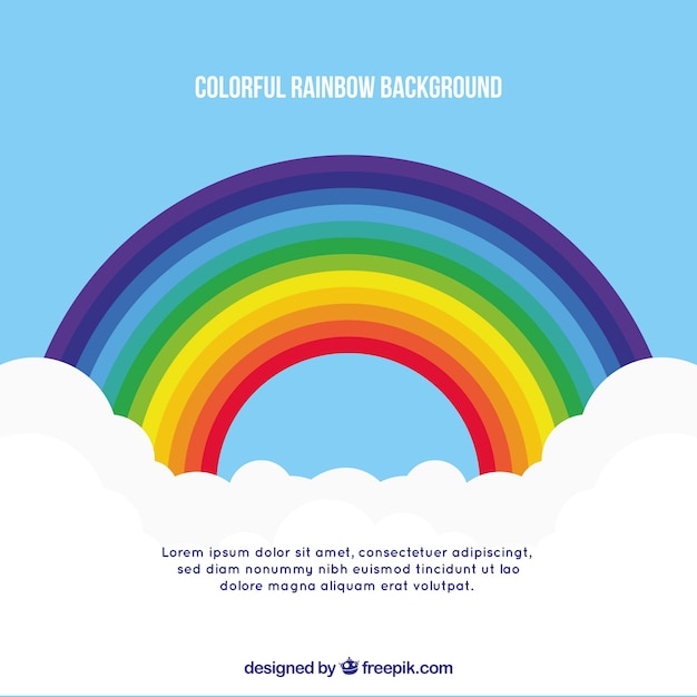 El fondo colorido del arco iris