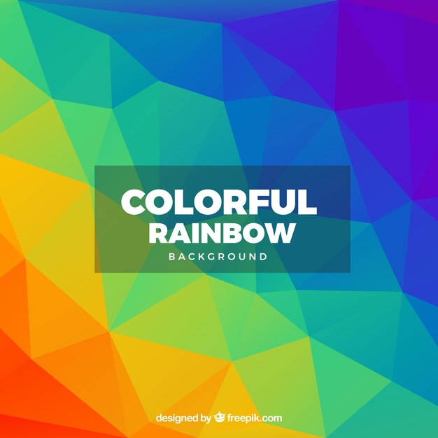 El fondo colorido del arco iris