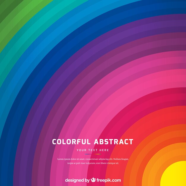 El fondo colorido del arco iris