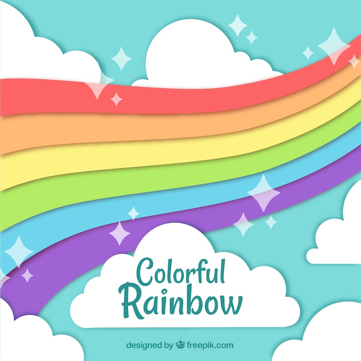 Vector gratuito el fondo colorido del arco iris