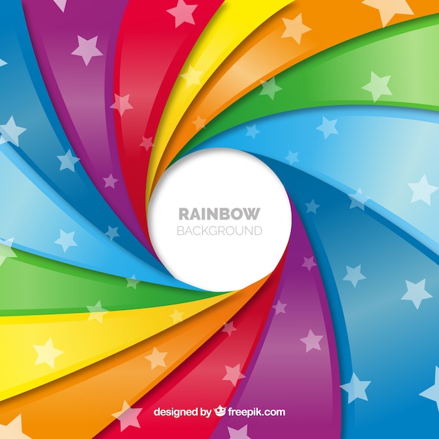 El fondo colorido del arco iris