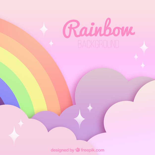 El fondo colorido del arco iris