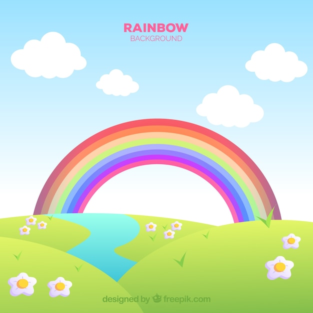 El fondo colorido del arco iris