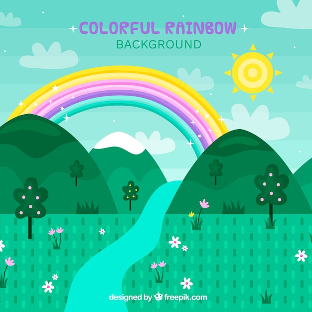 Fondo colorido de arcoiris