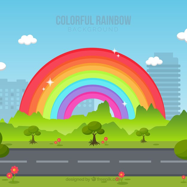 Fondo colorido de arcoiris