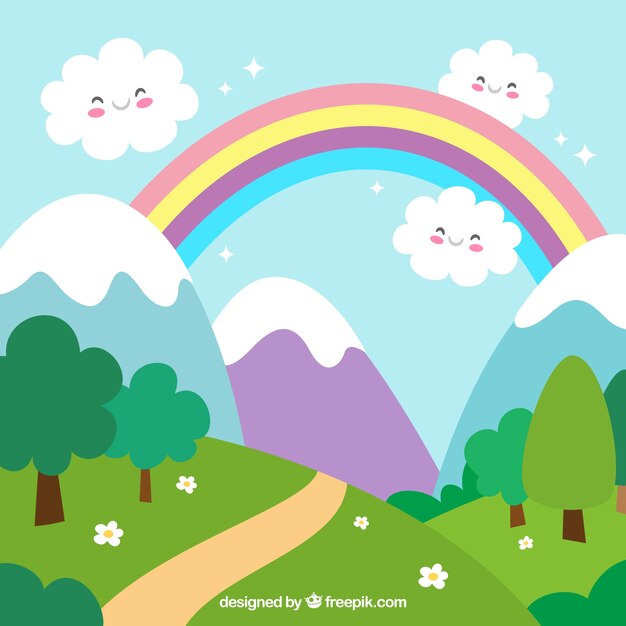 Fondo colorido de arcoiris