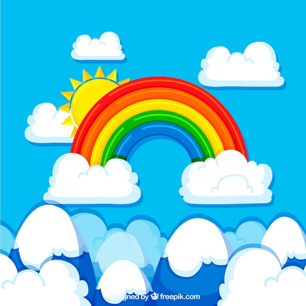 Fondo colorido de arcoiris