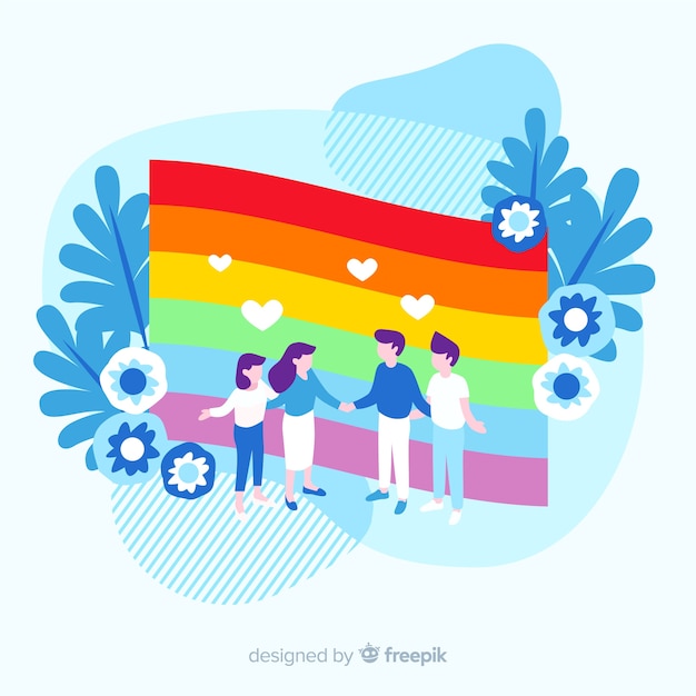 Fondo colorido de la bandera del día del orgullo