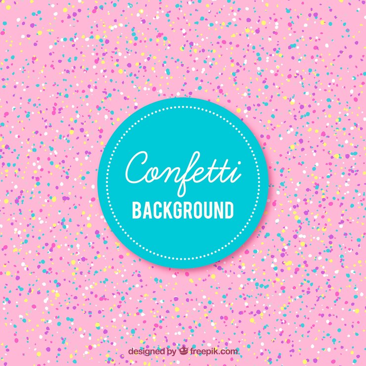Vector gratuito fondo colorido de confetti en estilo plano