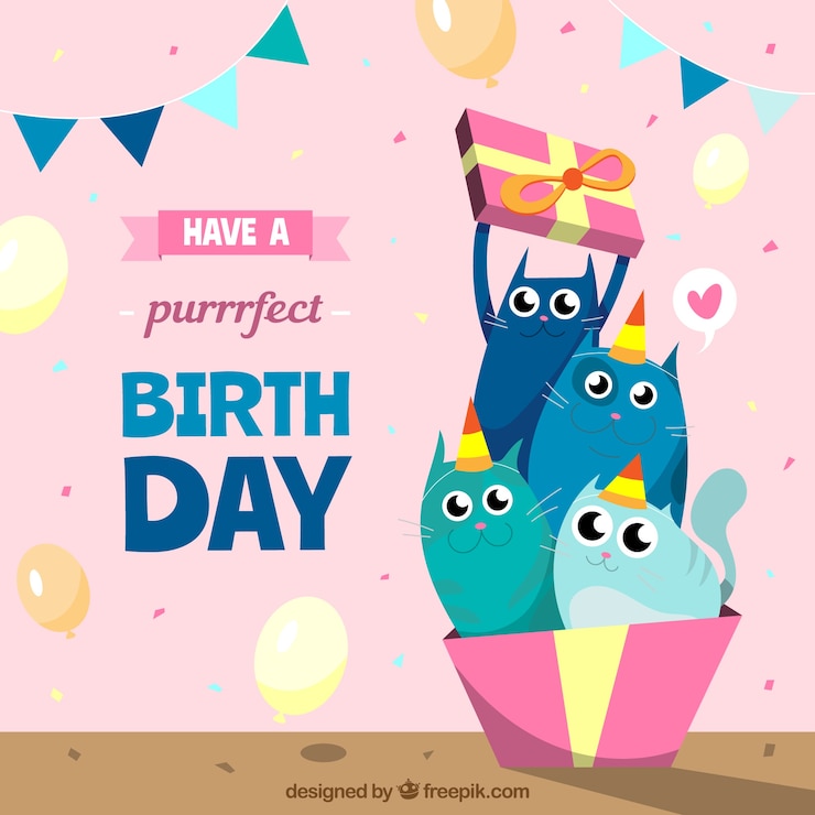 Vector gratuito fondo colorido de cumpleaños con diseño plano