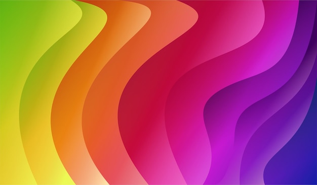 Fondo colorido degradado diseños modernos forma de onda