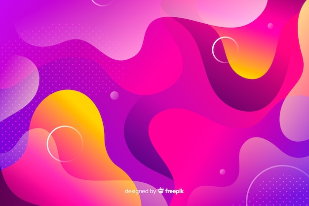 Fondo colorido degradado fluido modelos