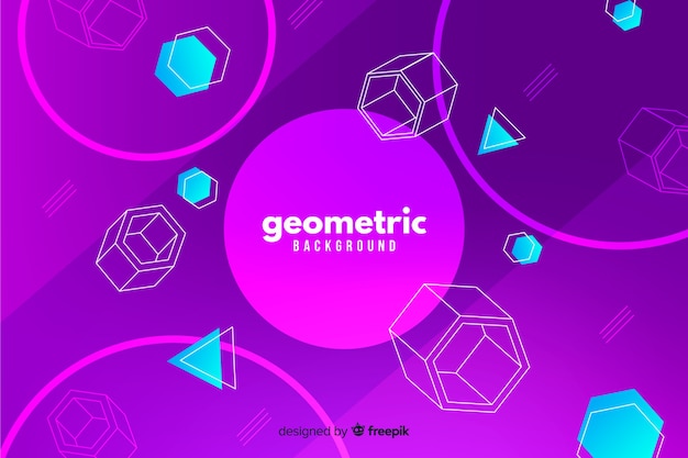 Fondo colorido degradado de formas geométricas