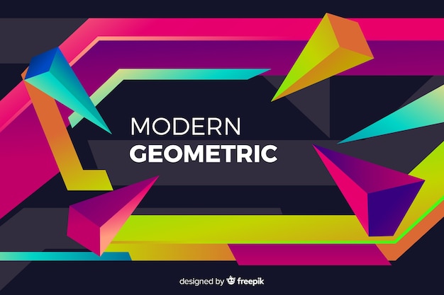 Fondo colorido degradado de formas geométricas