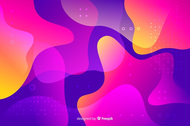 Fondo colorido degradado formas líquidas