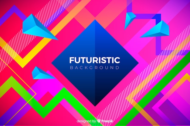 Fondo colorido degradado modelos geométricos