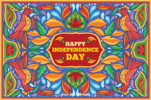 Fondo colorido del dia de independencia de la india