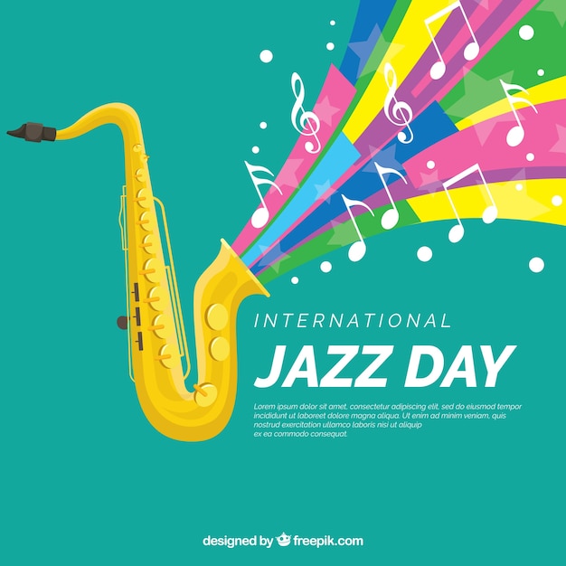 Fondo colorido para el día internacional del jazz