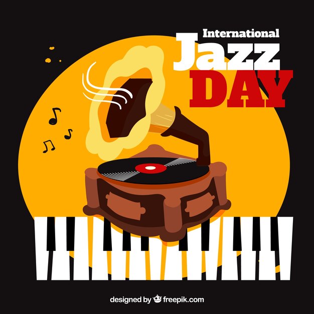 Fondo colorido para el día internacional del jazz