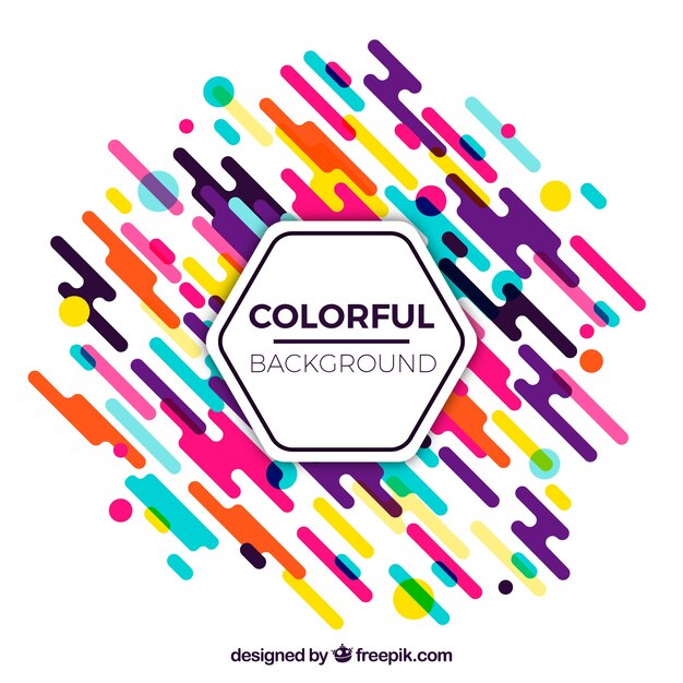 Fondo colorido con diferentes formas