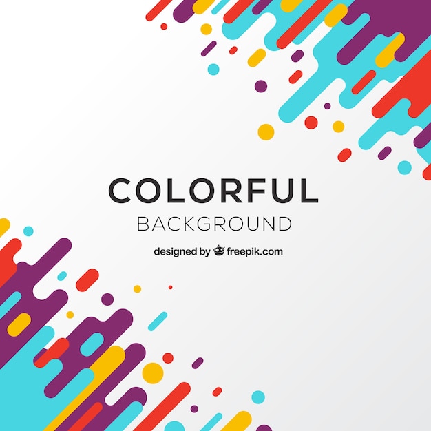 Fondo colorido con diferentes formas