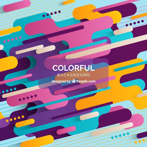 Fondo colorido con diferentes formas