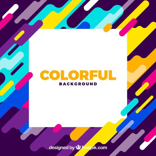 Fondo colorido con diferentes formas