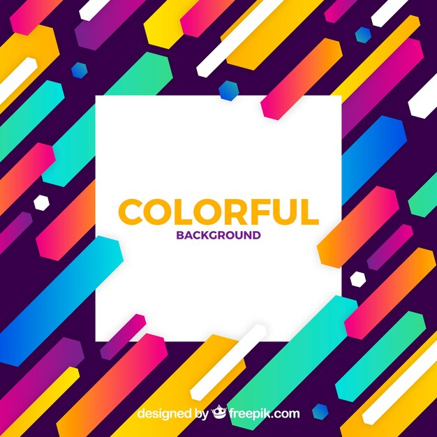 Fondo colorido con diferentes formas