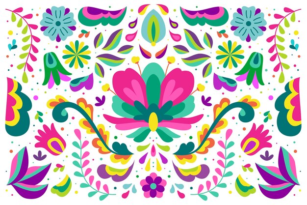 Fondo colorido diseño mexicano