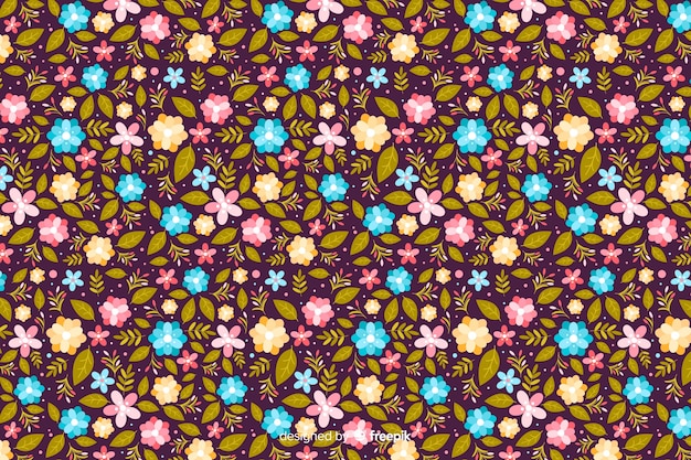 Fondo colorido ditsy floral