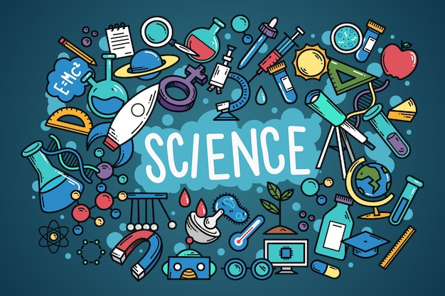 Fondo colorido de educación científica