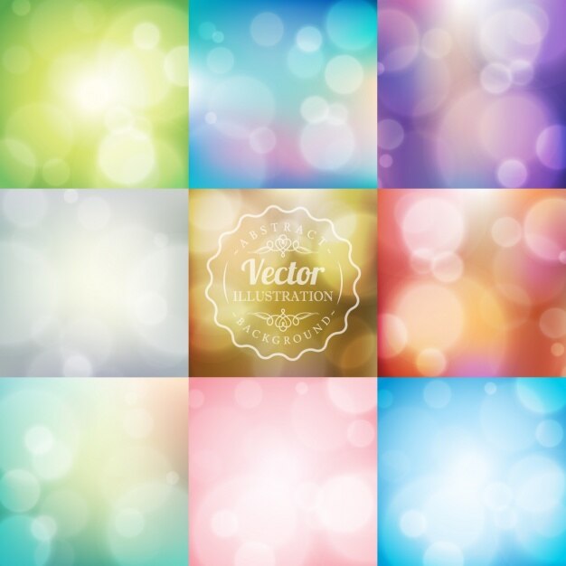 Vector gratuito fondo colorido con efecto bokeh