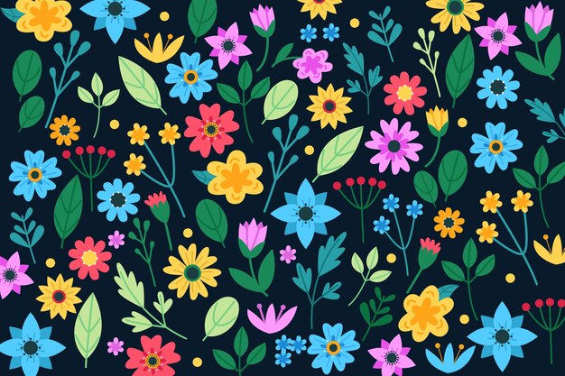 Fondo colorido estampado floral