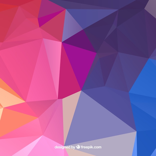 Fondo colorido en estilo triangular